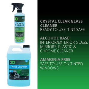 3D Glass Cleaner - Ready to Use, Tint Safe, Streak Free Glass Cleaner - 16oz.