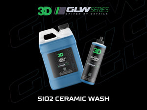 3D SiO2 Ceramic Wash and Wax Soap, GLW Series | Hyper-Glide Hydrophobic Formula | Ultimate Dirt & Contaminant Eliminator | Protects Paint | DIY Car Detailing | 64 oz