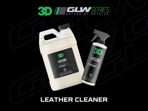 3D Leather Cleaner for Car, GLW Series | Ultimate Deep Cleaning | Removes Dirt, Grease, Body Oils | DIY Car Detailing | Versatile Cleaner for All Leather Goods | 64 oz