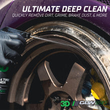 Load image into Gallery viewer, 3D Wheel and Tire Cleaner, GLW Series | Ultimate Deep Clean | All-in-One Wheel &amp; Tire Cleaner Removes Dirt, Grime, Brake Dust, Tire Browning | Safe on All Wheels | DIY Car Detailing | 16 oz