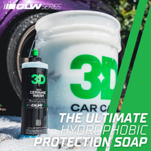 Load image into Gallery viewer, 3D SiO2 Ceramic Wash and Wax Soap, GLW Series | Hyper-Glide Hydrophobic Formula | Ultimate Dirt &amp; Contaminant Eliminator | Protects Paint | DIY Car Detailing | 64 oz