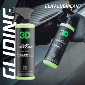 3D Clay Lubricant GLW Series | DIY Car Detailing | Hyper Slick Lubrication for Clay Bars | Eliminates Contaminants from Paint | Ultra Surface Protection | Decontamination Formula | Easy to Use | 64oz