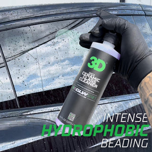 3D SiO2 Ceramic Glass Cleaner, GLW Series | Water & Rain Repellent | All-Weather Protective Ceramic Glass Cleaner | Safe for Tinted, Non-Tinted Windows & Mirrors | DIY Car Detailing | 64 oz