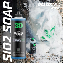 Load image into Gallery viewer, 3D SiO2 Ceramic Wash and Wax Soap, GLW Series | Hyper-Glide Hydrophobic Formula | Ultimate Dirt &amp; Contaminant Eliminator | Protects Paint | DIY Car Detailing | 64 oz