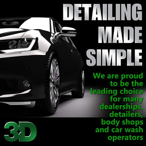 Derailing made simple.  3D Car Care Miami is proud to be the leading choice for many dealerships, professional detailers, body shops and both major and local car wash operators worldwide. Available at 3D Car Care Miami store and www.3dcarcaremiami.com