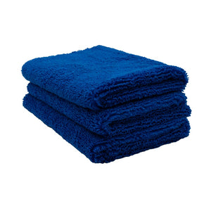 3D G-41DB | Blue Microfiber Towels - 16"x16" 400gsm Edgeless