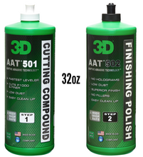 Load image into Gallery viewer, 3D AAT 501+502 Combo 32oz Kit Perfect 2-Step Cut+Finish Polish