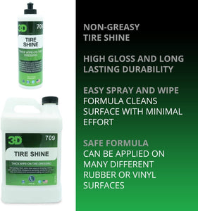3D 709 | Tire Shine Dressing 16oz/1G
